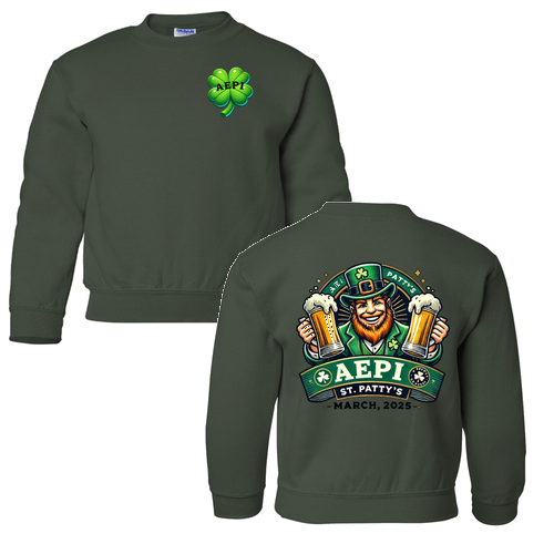Gildan Heavy Blend Youth Crew Neck Sweatshirt -- Forest Green