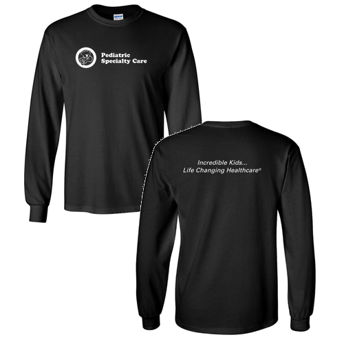 Longsleeve Basic T-Shirt (w/ Back Print) -- Black