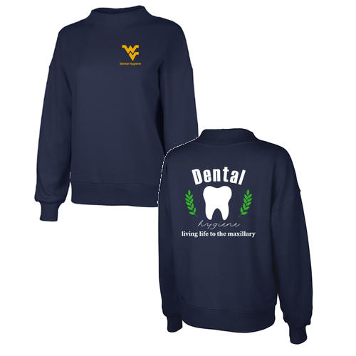 Charles River Women's Willow Mock-Neck Sweatshirt -- Navy