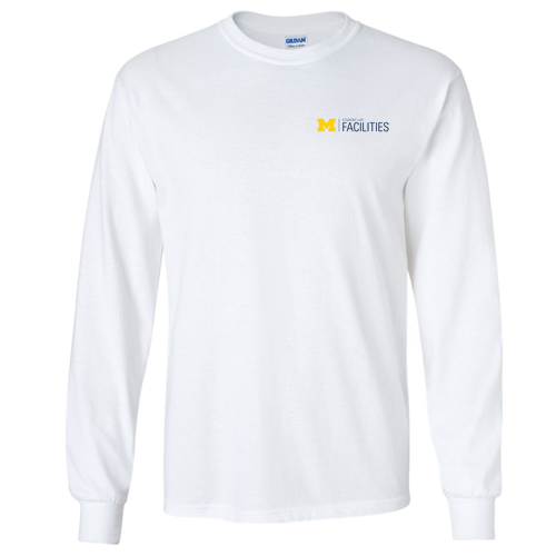 Gildan Ultra Cotton Longsleeve Basic T-Shirt -- White