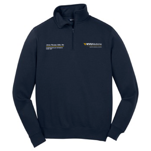 Embroidered Sport Tek Quarter Zip Sweatshirt -- True Navy