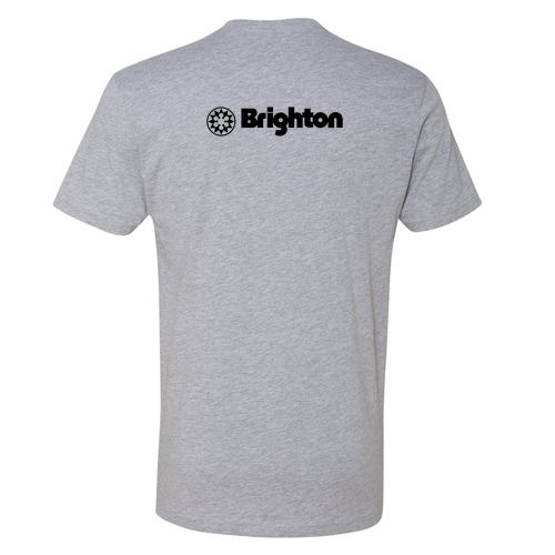 Brighton Logo 2 Black Ink -- Short Sleeve Heather Grey