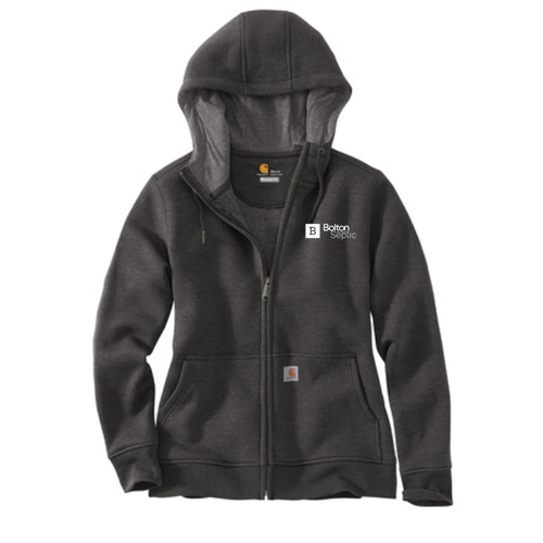 Ladies Carhartt Clarksburg Full-Zip Hoodie -- Carbon Heather