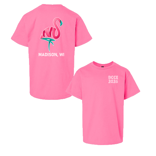 Gildan Ultra Cotton Youth Basic T-Shirt -- Safety Pink Left Chest Design