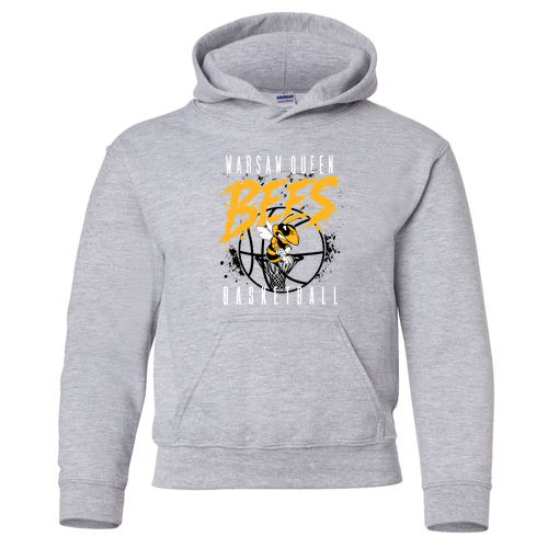 Queen Bees Gildan Heavy Blend Youth Hooded Sweatshirt -- Sport Grey