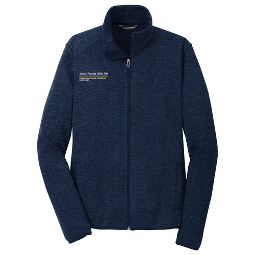 Port Authority Sweater Fleece Jacket -- River Blue Navy Heather
