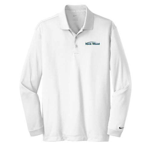 Men's/Unisex Nike Golf Long Sleeve Dri Fit Stretch Tech Polo -- White