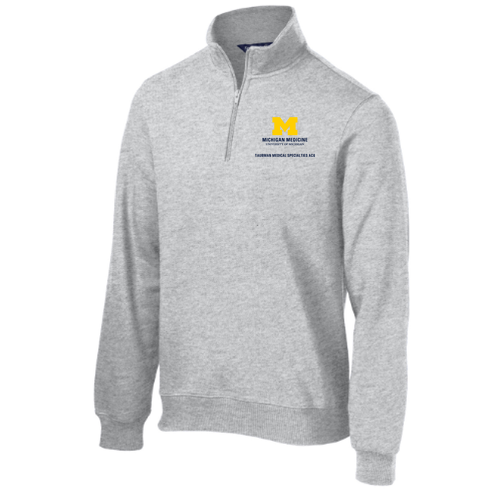 Mens/Unisex Sport Tek Quarter Zip Sweatshirt -- Athletic Heather
