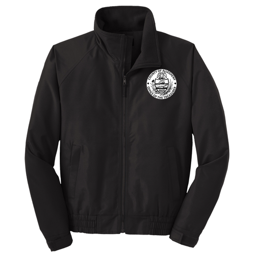 Embroidered Port Authority Lightweight Charger Jacket -- True Black