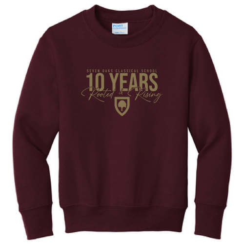 Port and Company Youth Crewneck Sweatshirt -- Maroon
