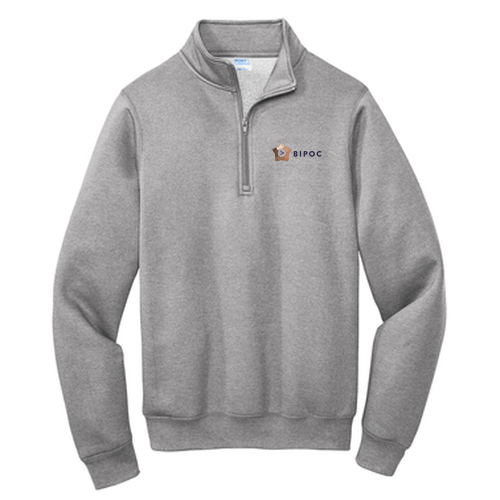 Port and Company Core Fleece Quarter-Zip Pullover Sweatshirt -- Athletic Heather