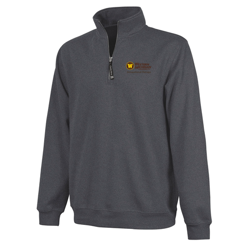 [HIDE] Charles River Crosswind Quarter Zip Sweatshirt -- Dark Charcoal