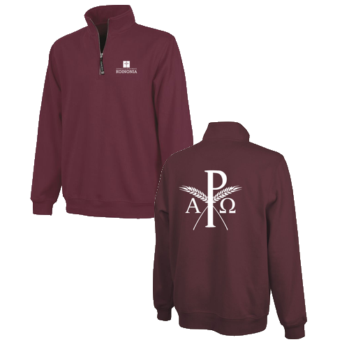 Charles River Crosswind Quarter Zip Sweatshirt -- Maroon