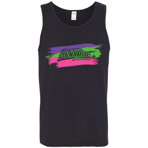 Gildan Heavy Cotton Adult Neon Dynamite Tank Top -- Black