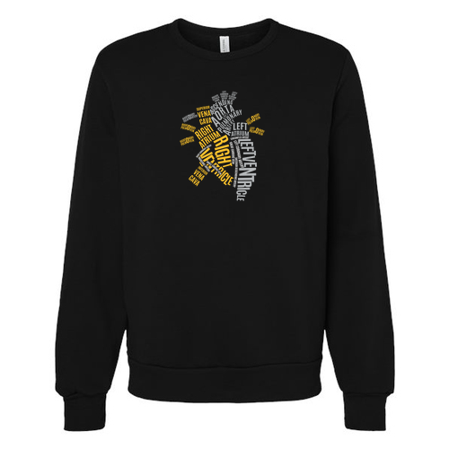 Bella+Canvas Sponge Fleece Classic Crewneck Sweatshirt -- Black