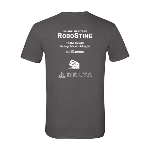 Mens/Unisex Gildan Softstyle Fitted T-Shirt -- Charcoal, RoboSting 53602
