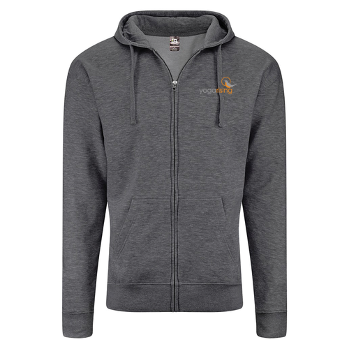 Fleece Full Zip Hood -- Charcoal Heather