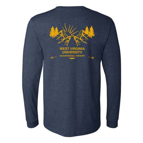 Bella+Canvas Unisex Heather Cvc Long Sleeve Tee- Heathers -- Heather Navy