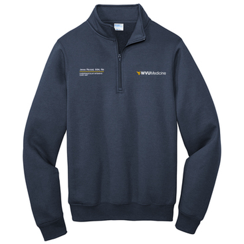 Port and Company Core Fleece Quarter-Zip Pullover Sweatshirt -- Navy