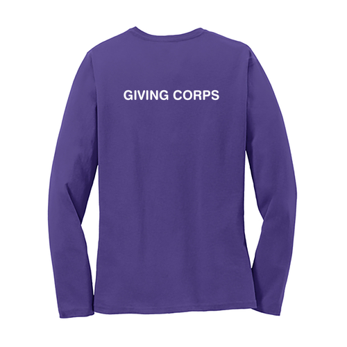 Port and Company Long Sleeve T Shirt -- Purple