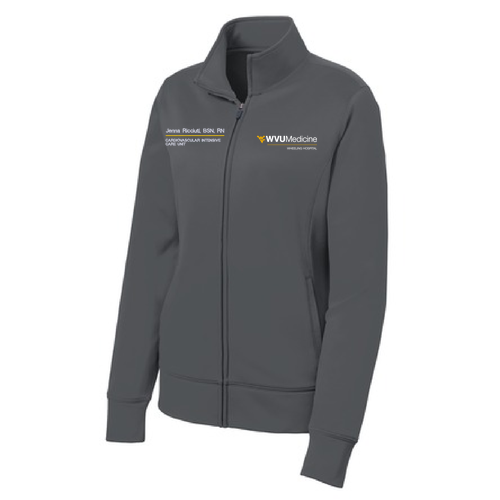 Sport Tek Ladies Sport Wick Fleece Full Zip Jacket -- Dark Smoke Grey
