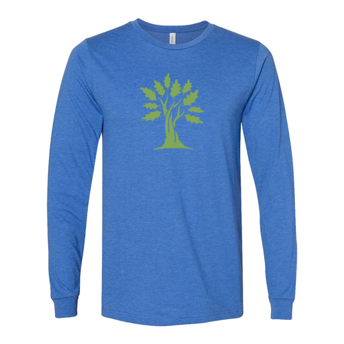 Bella+Canvas Unisex Heather Cvc Long Sleeve Tee- Heathers -- Heather True Royal