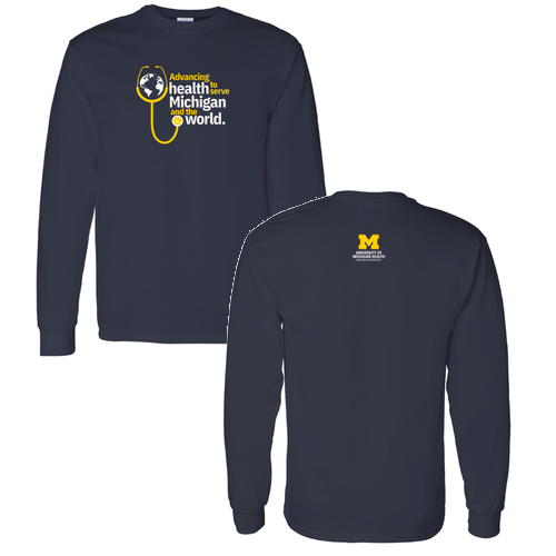 Gildan Heavy Cotton Longsleeve Basic T-Shirt -- Navy