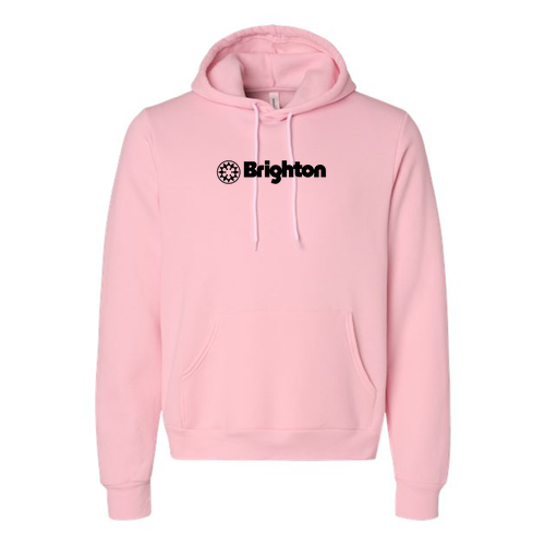 Brighton Logo 1 black Ink -- Pullover Hooded Sweatshirt Pink