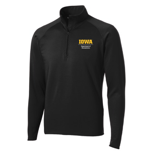Biostatistics Sport Tek Sport Wick Stretch Half Zip Pullover -- Black