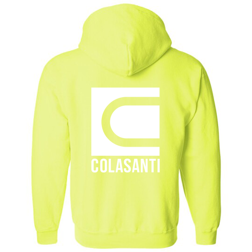 Gildan Full Zip Hooded Sweatshirt -- Safety Green