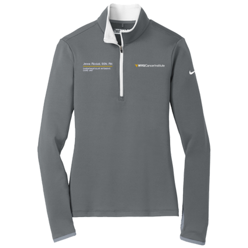 Nike Golf Ladies Dri FIT Stretch Half Zip Cover Up -- Dark Grey / White