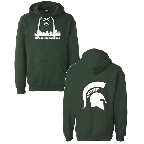 J America Sport Lace Hooded Sweatshirt -- Forest