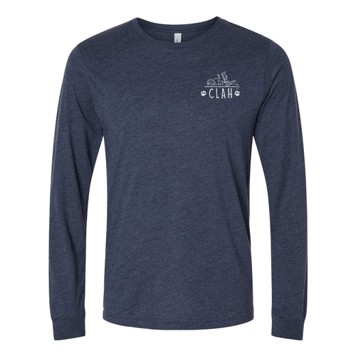 Bella+Canvas Unisex Heather Cvc Long Sleeve Tee- Heathers -- Heather Navy