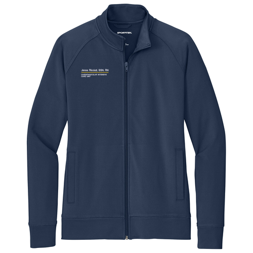 Sport-Tek Ladies Sport-Wick Stretch Full-Zip Cadet Jacket -- True Navy