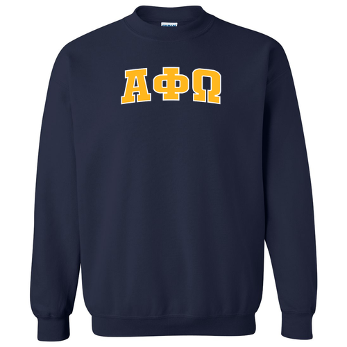 Greek Letter Crewneck -- Navy