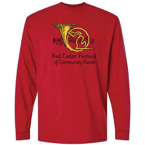 Gildan DryBlend 50/50 Longsleeve T-Shirt -- Red