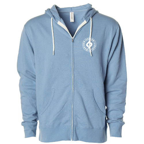 Independent Trading Unisex Full Zip Hoodie -- Misty Blue