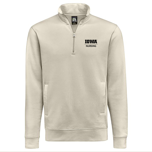 Embroidered J America BTB Fleece 1/4 zip -- Oyster