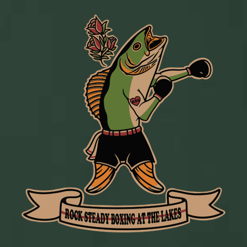 Rock Steady at the Lakes Tee -- Forest Green