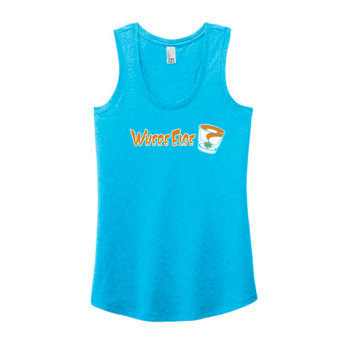 District Made Ladies Perfect Tri Racerback Tank -- Turquoise Frost