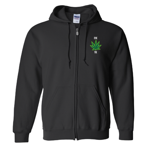 IYKYK Embroidered Zip Hoodie -- Black