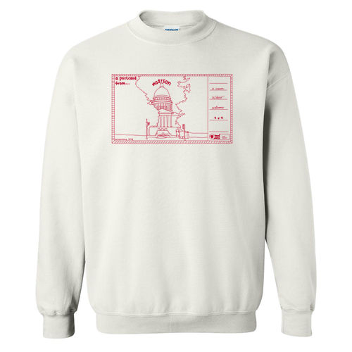 Gildan Heavy Blend Crew Neck Sweatshirt -- White