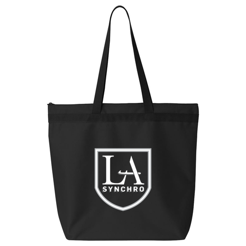 Liberty Bags Large Tote with Zipper -- Black