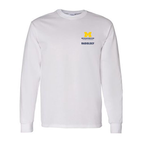 Mens/Unisex Gildan Heavy Cotton Longsleeve Basic T-Shirt -- White