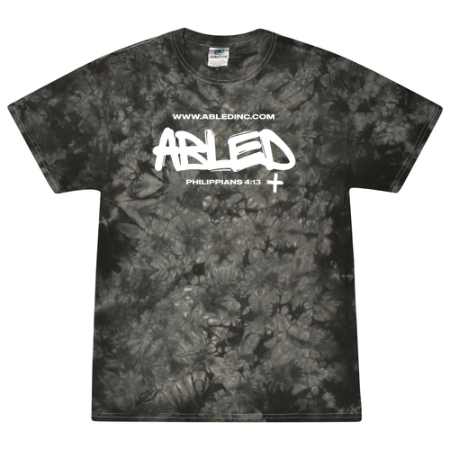 Tie-Dye Crystal Wash T-Shirt -- Black