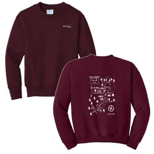 Port and Company Youth Crewneck Sweatshirt -- Maroon