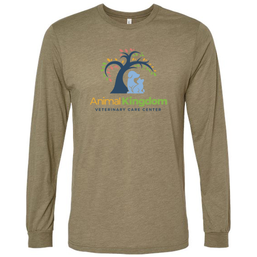 Bella+Canvas Unisex Triblend Long Sleeve Tee -- Olive Triblend