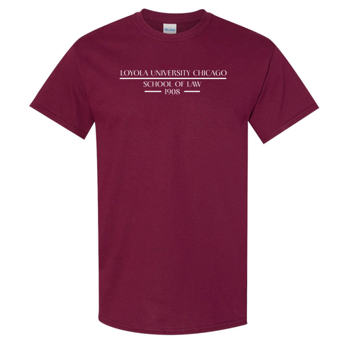 School Of Law Est. 1908 Basic T-Shirt -- Maroon