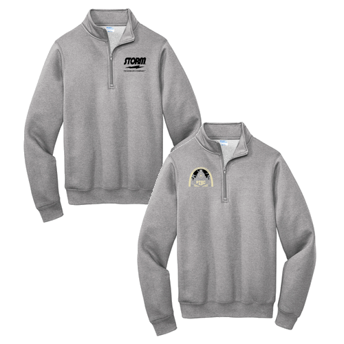 Port and Company Core Fleece Quarter-Zip Pullover Sweatshirt -- Athletic Heather