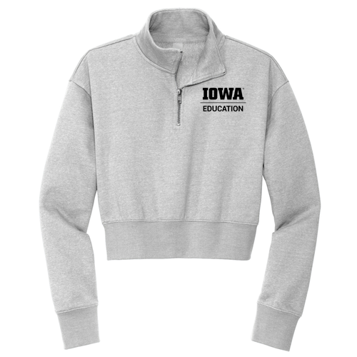 Hawkeye Teachers District  Women's V.I.T. Fleece 1/2-Zip -- Light Heather Grey